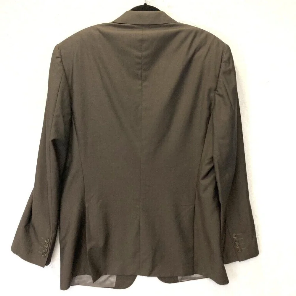 Valentino Wool Mohair‎ Blazer Mens Size 44 Sport Coat Brown Suit Jacket Formal